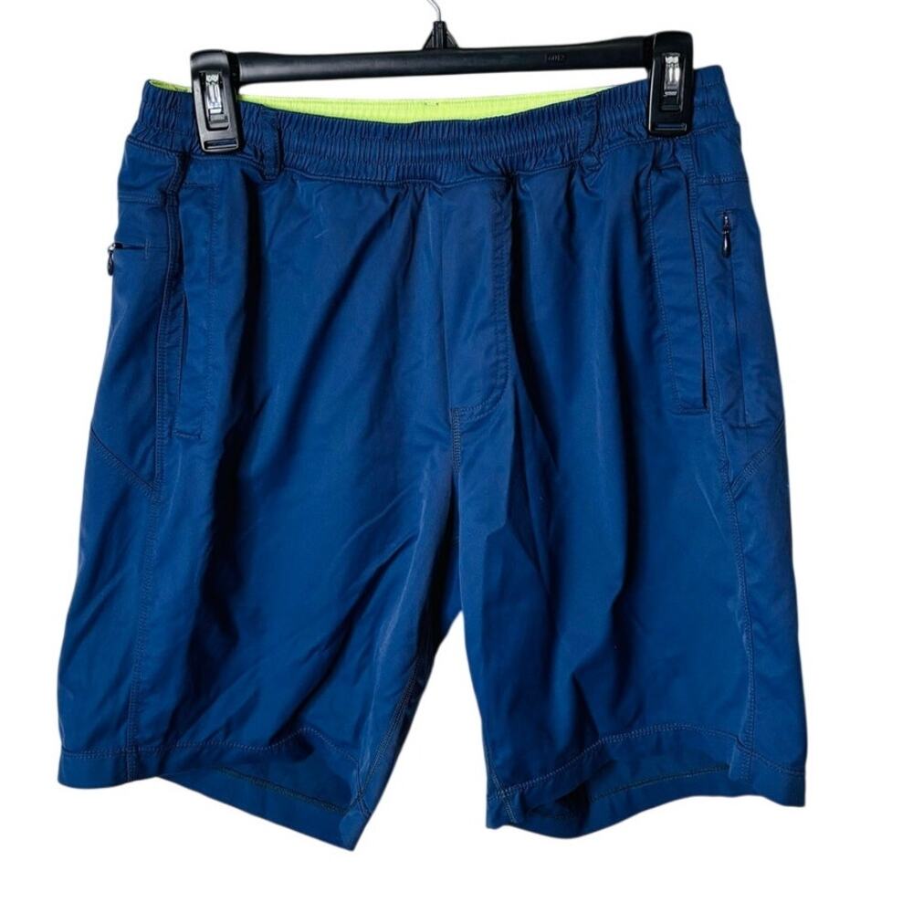 Birddogs Navy Blue Lined Athletic Gym Shorts Medium Long 9" Inseam M